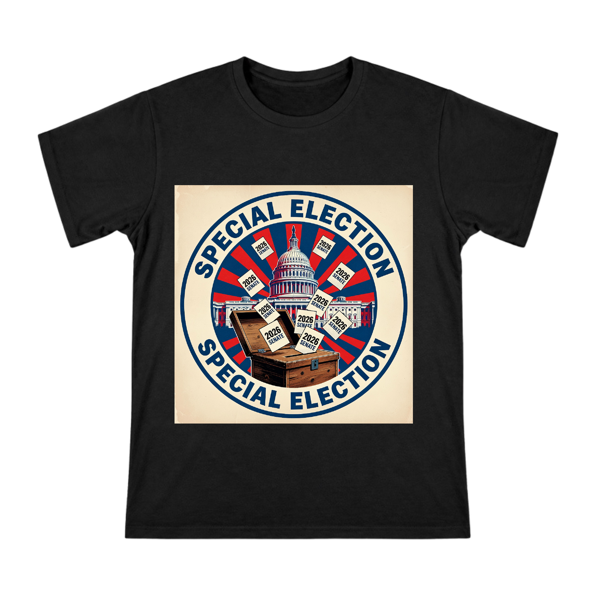 2026 Senate Special Election Vintage Badge T-Shirt front [ai-pod:f83e556a3cc0ea7bde1fdf6535492de3]