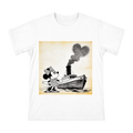 1928 Vintage Minnie Mouse Steamboat Heart Smoke Graphic Men's Cotton T-Shirt front [ai-pod:6c96658d8c875f9bc28671a314cc096f]