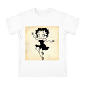 Vintage Betty Boop Charleston Dancer Line Art on Men's Premium Cotton T-Shirt front [ai-pod:3d13c491fb388470420490b47f4b2888]