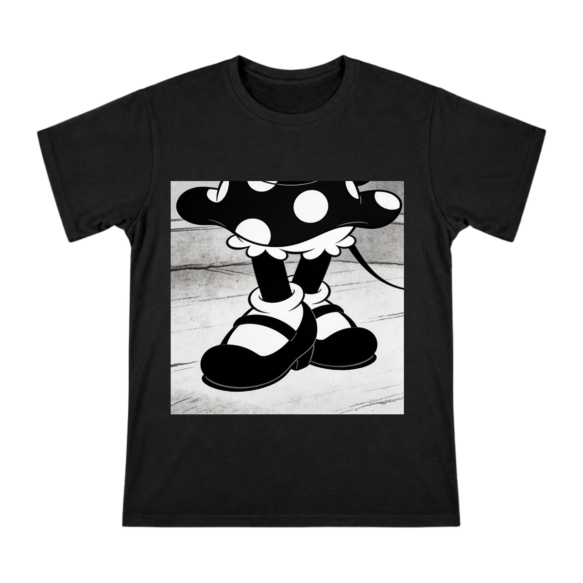 Vintage Minnie Mouse Mary Jane Shoes Illustration Men's Short Sleeve T-Shirt front [ai-pod:b26102de99081750a1164288a9adb107]