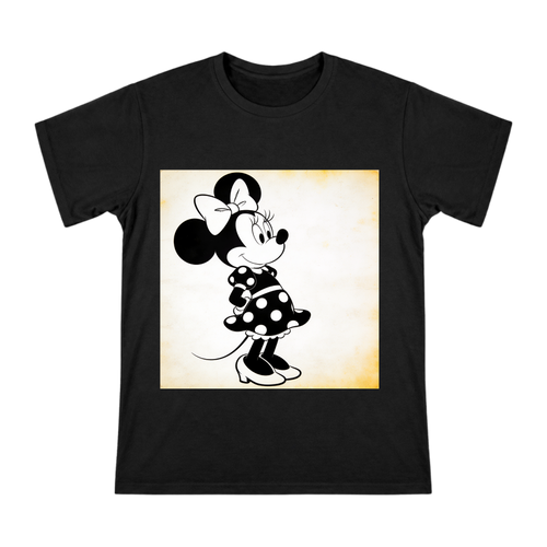 1928 Vintage Minnie Mouse Black-and-White Polka Dot Dress T-Shirt front [ai-pod:3925ad79b59128bf5ce6eb57e56a06ee]