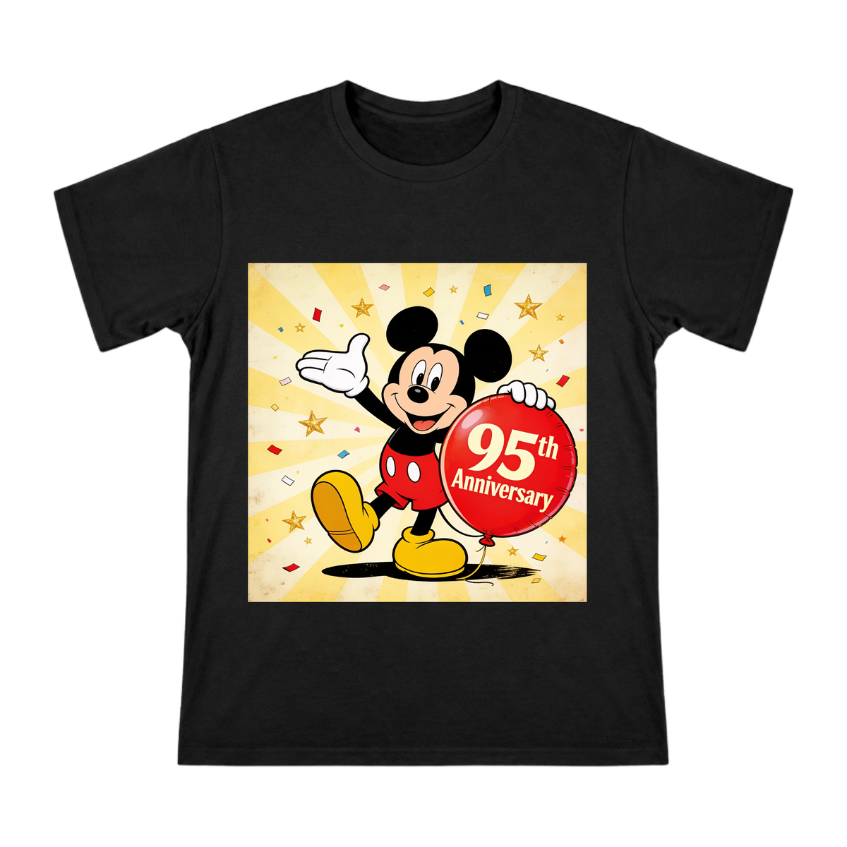Mickey Mouse 95th Anniversary Balloon Illustration Men's Short Sleeve T-Shirt front [ai-pod:e49653f17f7d20f8aa7751b64241a218]