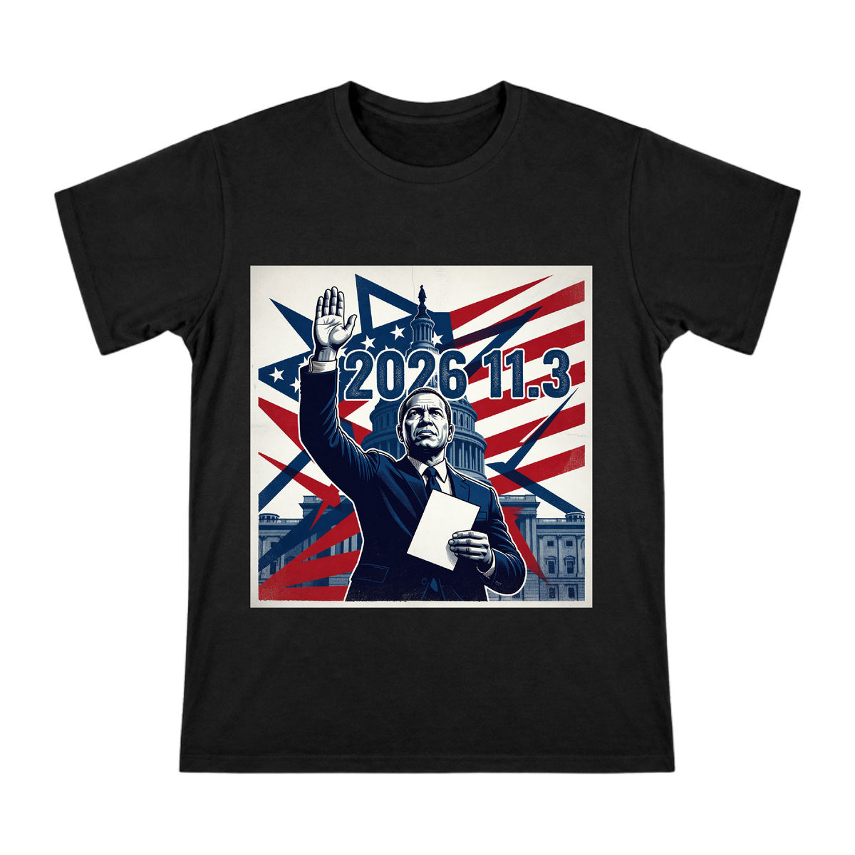 2026 Election Day Oath Retro Political Poster Men's Short Sleeve T-Shirt front [ai-pod:d8443d9fab0ca23746871580e2a7ebcc]