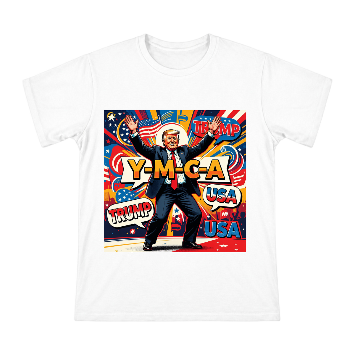 YMCA Dance Pose Pop Art T-Shirt front [ai-pod:b7c21d191f02af0b26241997ef79a92c]