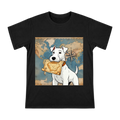 Wire Fox Terrier Treasure Map Adventure Illustration Custom Print Men's Cotton T-Shirt front [ai-pod:599f44eb5b2d3cbb36284267a8bcb66e]