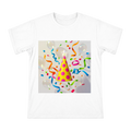 Colorful Polka Dot Party Hat and Iridescent Balloons Celebration Men's Short Sleeve T-Shirt front [ai-pod:cbf5d0bc5a9fde41fec5f919bd9101dd]