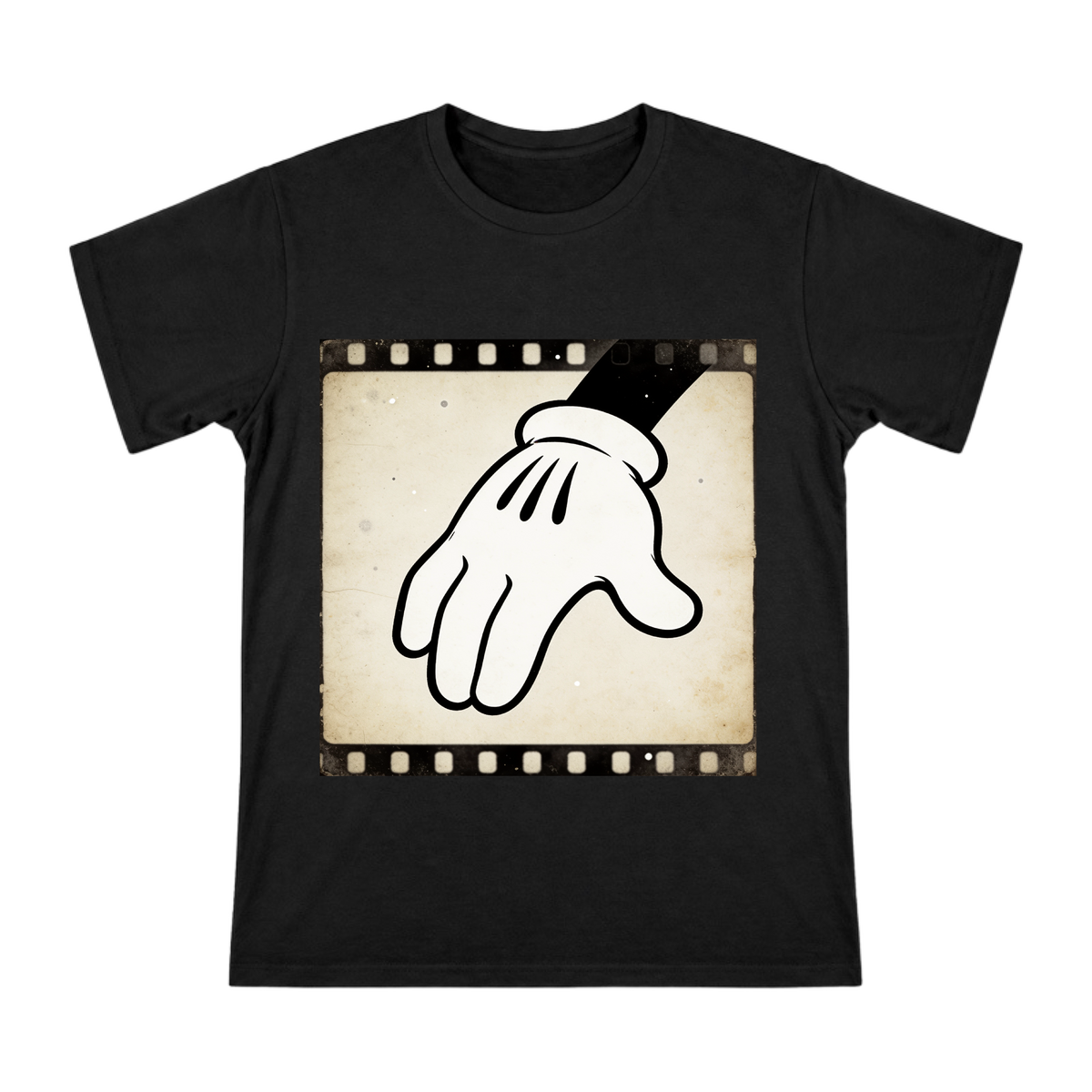 Vintage Rubber Hose Cartoon Glove Men's Cotton T-Shirt front [ai-pod:9001fd8594dd6832bf9e7e9d020ed40c]