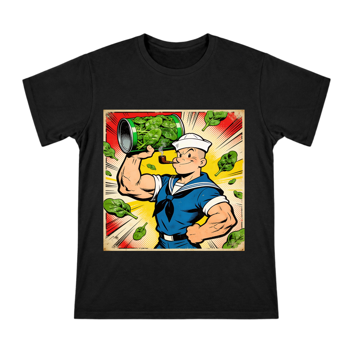 Vintage Sailor with Spinach Can Men's Cotton T-Shirt front [ai-pod:bf36e2e078e130e626a150ac1134e68b]