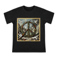 Broken Rifles Forming Peace Sign Men's Custom T-Shirt front [ai-pod:ee0008e45669bf6d3c1dda20b39085af]
