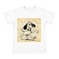 Vintage 1930s Rubber Hose Running Hound Dog Illustration Men's Cotton T-Shirt front [ai-pod:2ba52946c5b0003b1b211ed6cc7f8116]
