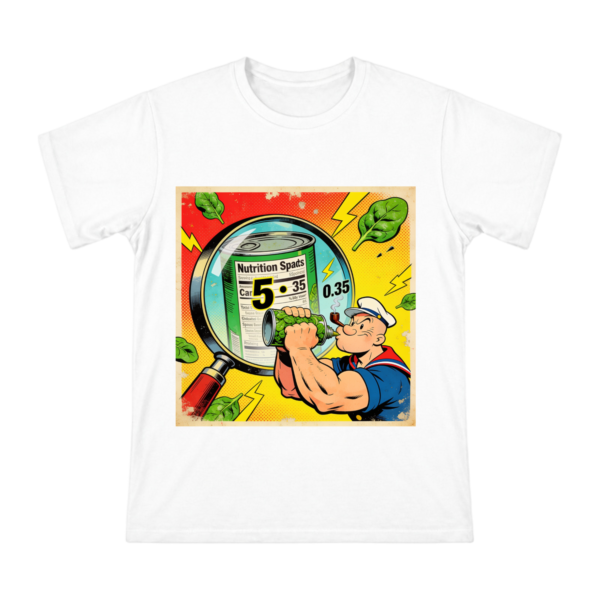 Vintage Comic Popeye Spinach Can Men's T-Shirt front [ai-pod:678fd7060190f5d984c18307b533a785]