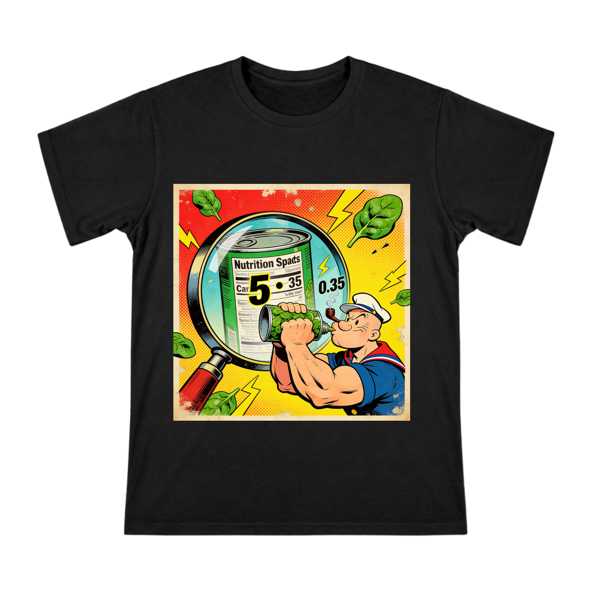 Vintage Comic Popeye Spinach Can Men's T-Shirt front [ai-pod:90625cbc2762b96fd63b53a4f943781b]