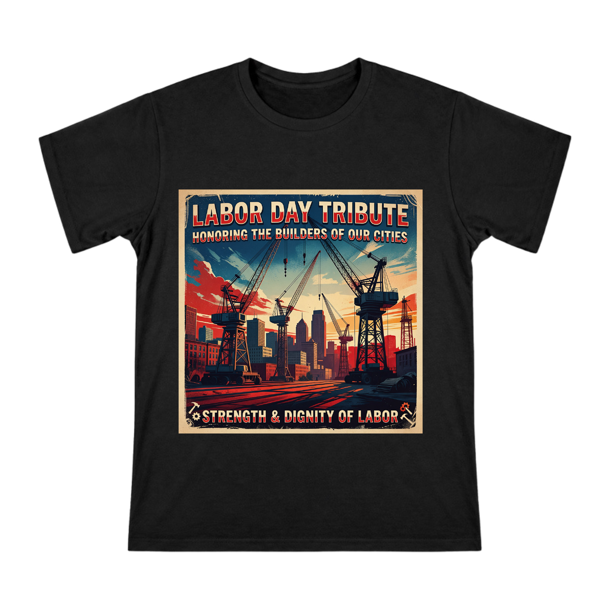 Vintage Industrial Labor Day Crane Tribute Men's T-Shirt front [ai-pod:03a415798b60945698675dfcd1b6ddc1]
