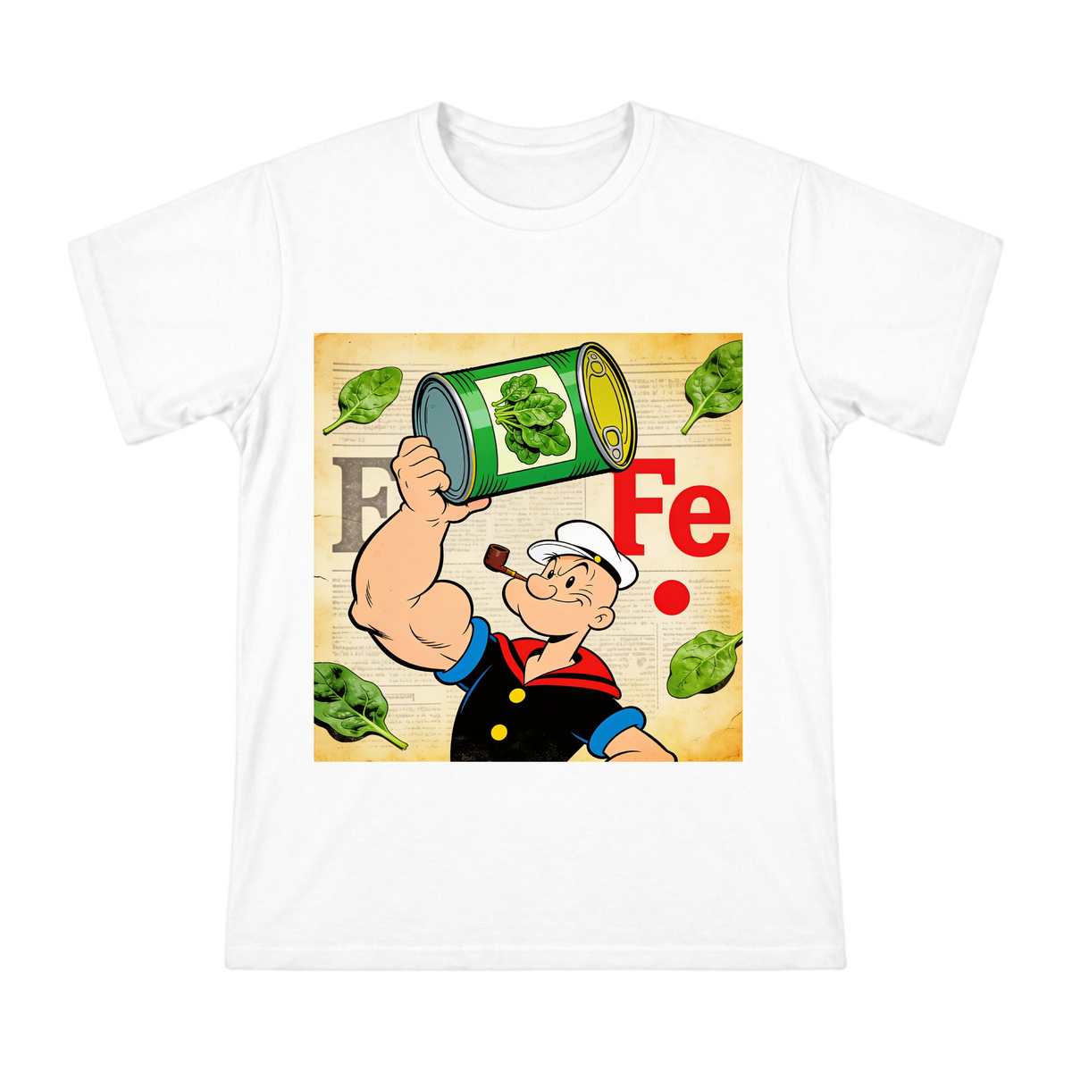 Popeye Lifting Spinach Can Retro American Comic T-Shirt front [ai-pod:7af5748ac46c5fa144bee9c0f18dafa1]