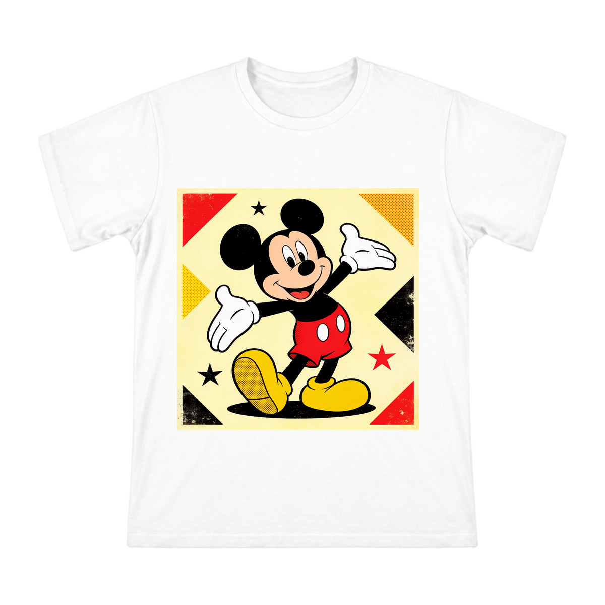 Retro Pop Art Mickey Mouse Men's Custom Short Sleeve T-Shirt front [ai-pod:6a0030bb4c447f744b1bcf00068c33cb]