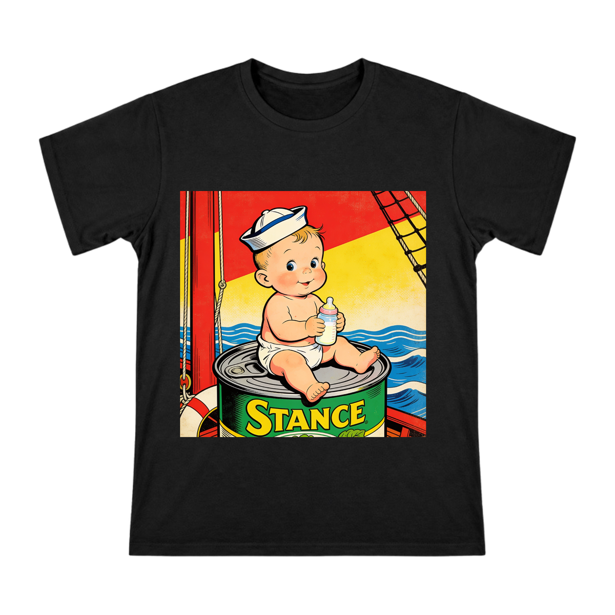 Retro American Comic Baby Sailor T-Shirt front [ai-pod:93f240426a418dccee3e7a5bb7d4bb78]