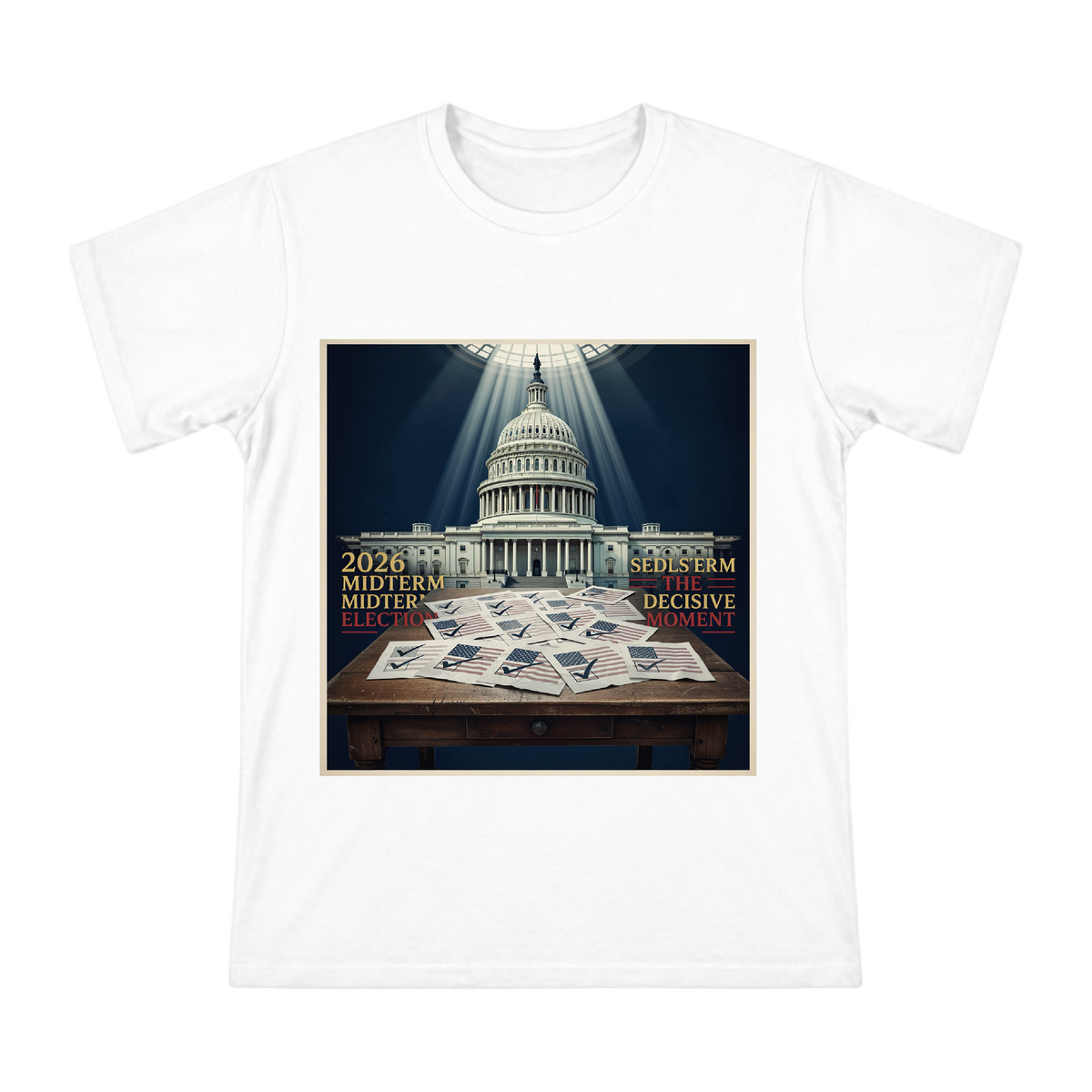 2026 Midterm Election Vintage Political Poster Men's Short Sleeve T-Shirt front [ai-pod:3c95124dd16d3c3960aaec983a8ba74b]