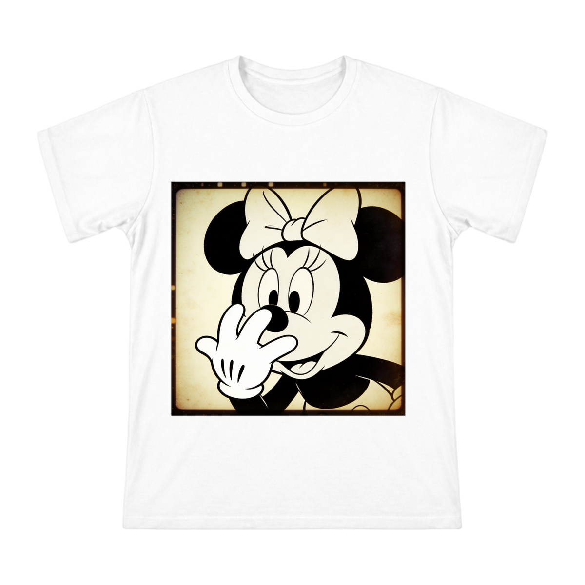 Vintage Minnie Mouse Vintage Film Texture Men's Short Sleeve T-Shirt front [ai-pod:a35a584b4a2ff00a2497eb7d28ccc9b0]
