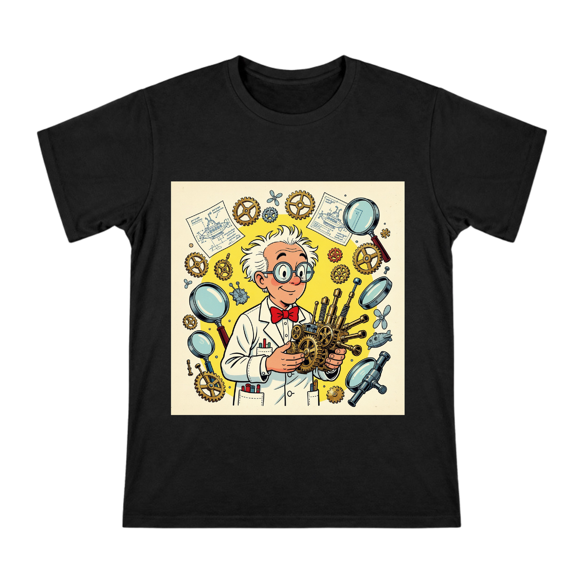 Professor Calculus Portrait T-Shirt (Front Print) front [ai-pod:64fdb84f0f70183e4182dc348df79f78]