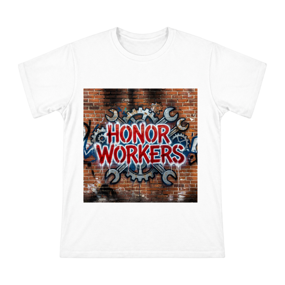 Honor Workers Industrial Graffiti Men's Cotton T-Shirt front [ai-pod:62e6cfc4c29602dabe37dafa269519c9]