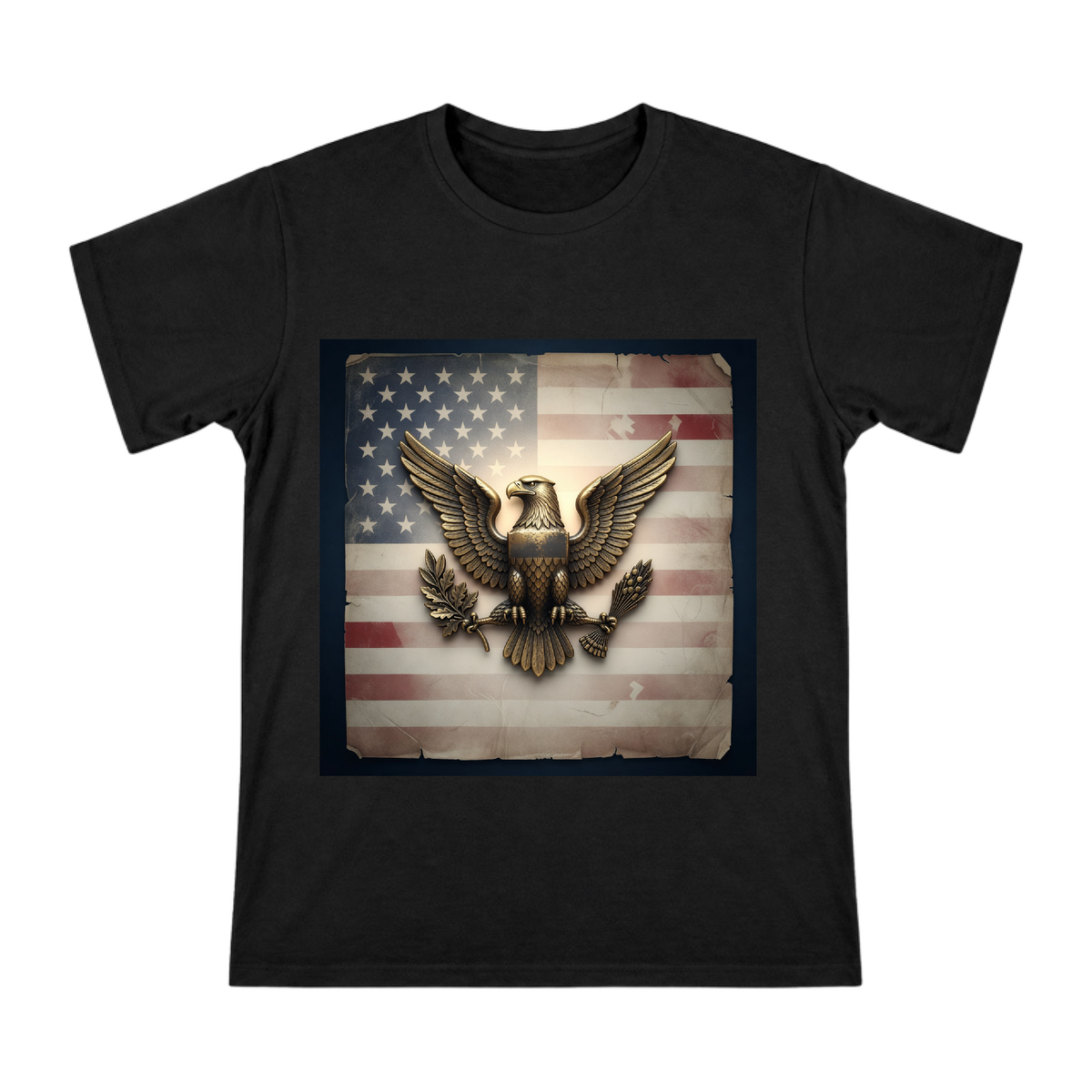 Vintage Brass Eagle Emblem Heavyweight Cotton T-Shirt front [ai-pod:15ee11fd9f84d223c7fe6a7c27c53a94]