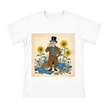 Steampunk Sunflower Professor Retro Invention Workshop Men's Short Sleeve T-Shirt front [ai-pod:0de67e395e5543d26f2c086d02020c1d]