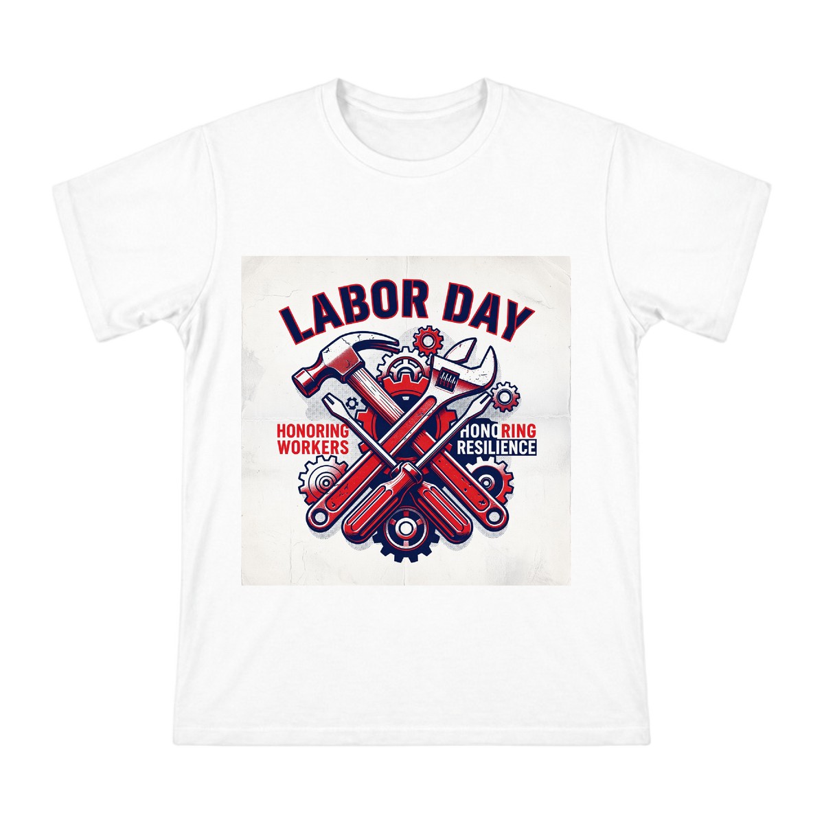 Labor Day Vintage Industrial Tools Men's Cotton T-Shirt front [ai-pod:df90cf6a7cc1a3e385aaa29d8f635e00]