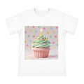 Mint Green Cream Spiral Birthday Cupcake Men's Short Sleeve T-Shirt front [ai-pod:69828768d95a25805aea3add76588eed]