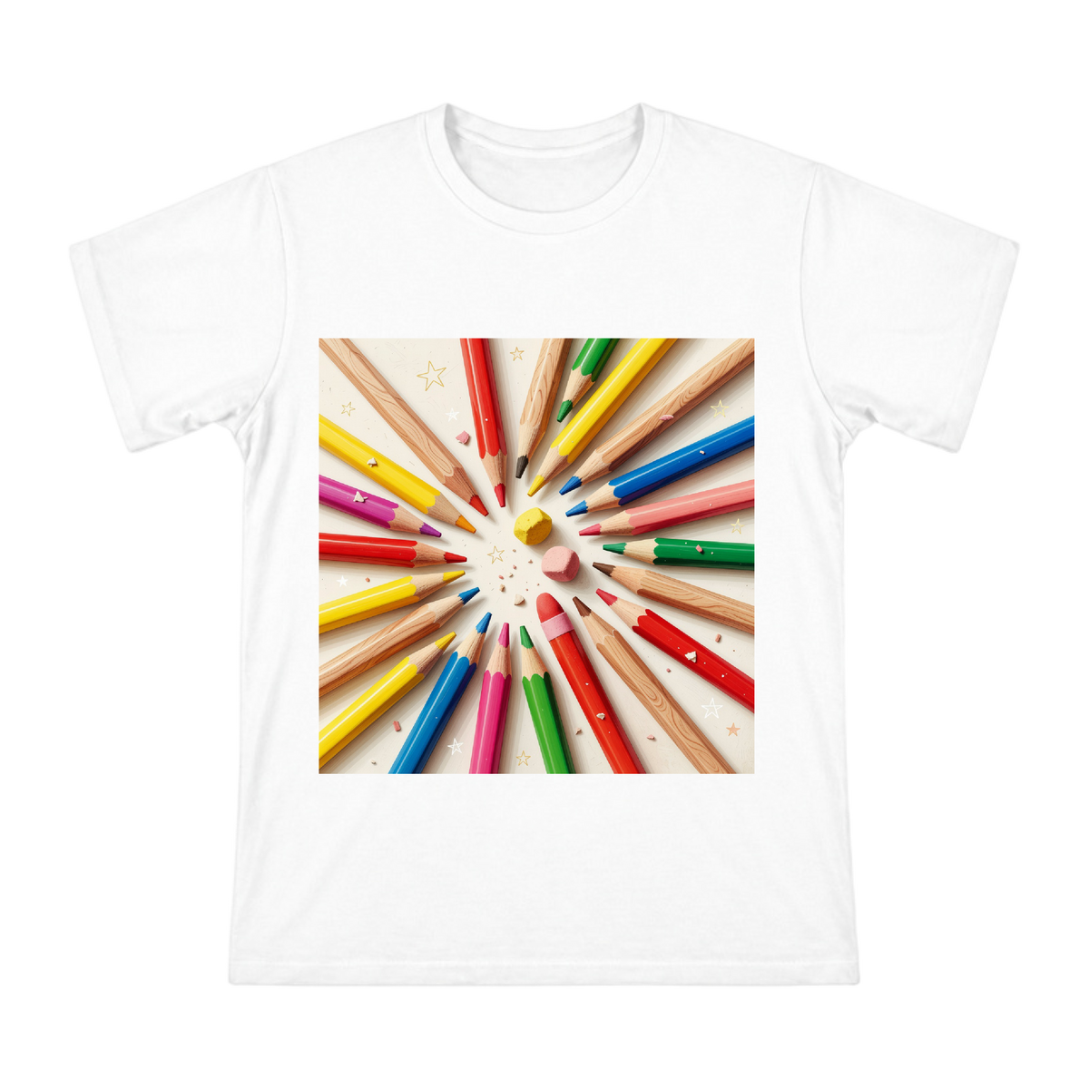 Colorful Pencil Radiant Composition Custom Men's Short Sleeve T-Shirt front [ai-pod:097ae9711467f0af15a6ff4437947267]