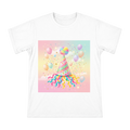 Macaron Polka Dot Birthday Party Hat Vector Art Men's Cotton T-Shirt front [ai-pod:7772482a64d2703a90d05038689a3de3]