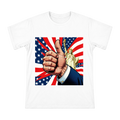 American Retro Pop Art Statue of Liberty Thumbs Up Illustration Men's Short Sleeve T-Shirt front [ai-pod:a5467150969dc986e98cbfc657e7f1b0]
