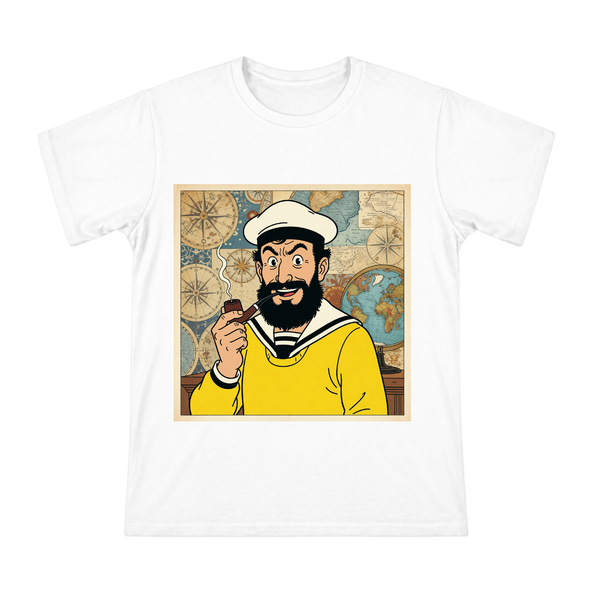 Captain Haddock Comic Art Men's Custom T-Shirt front [ai-pod:1e4b719bd921f0226fb79909825f3e78]