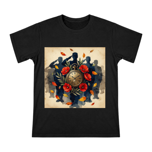 Vintage Pocket Watch and Red Poppy Memorial Art Men's Short Sleeve T-Shirt front [ai-pod:03bcf21ad25885cfad476bdb765f735c]