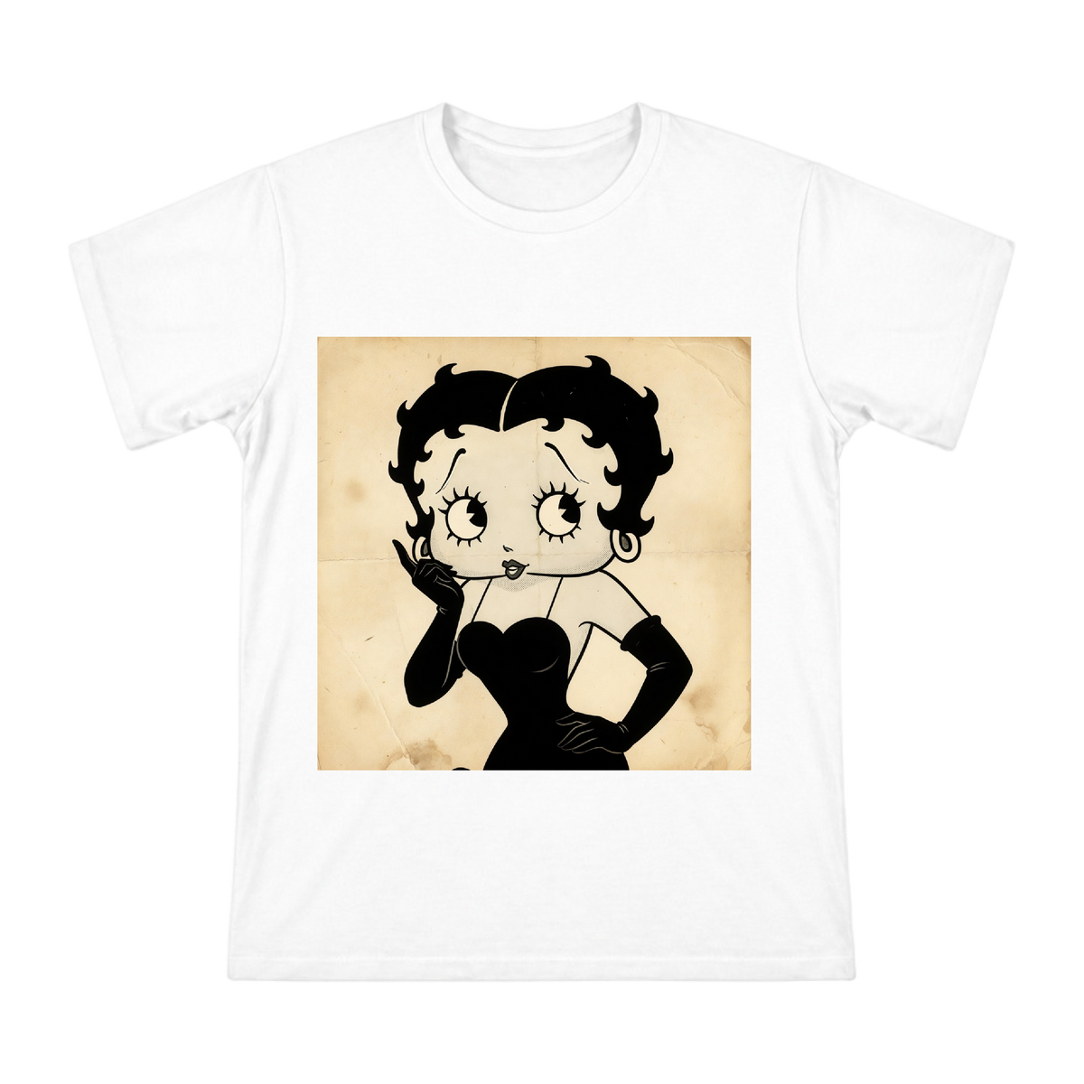 Vintage Jazz Diva Cartoon Print Men's Short Sleeve T-Shirt front [ai-pod:f8800fb135c873f0762b7b63db798e53]