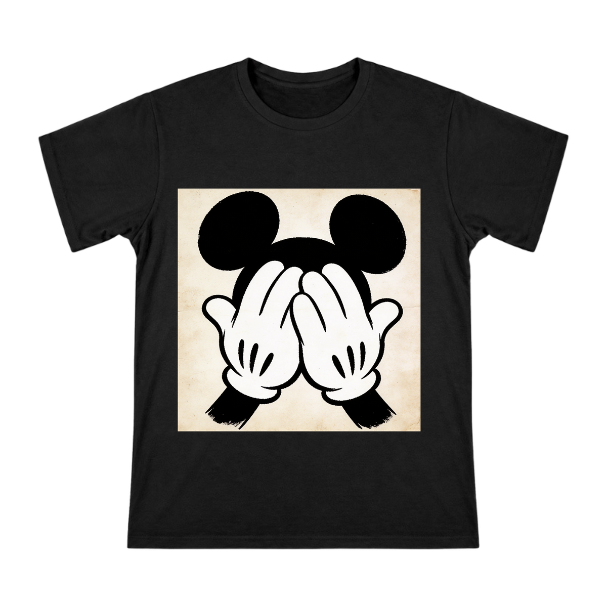 Vintage Mickey Mouse Glove Silhouette Men's Short Sleeve T-Shirt front [ai-pod:37a4b70554827b553bde42ec3ad357ac]