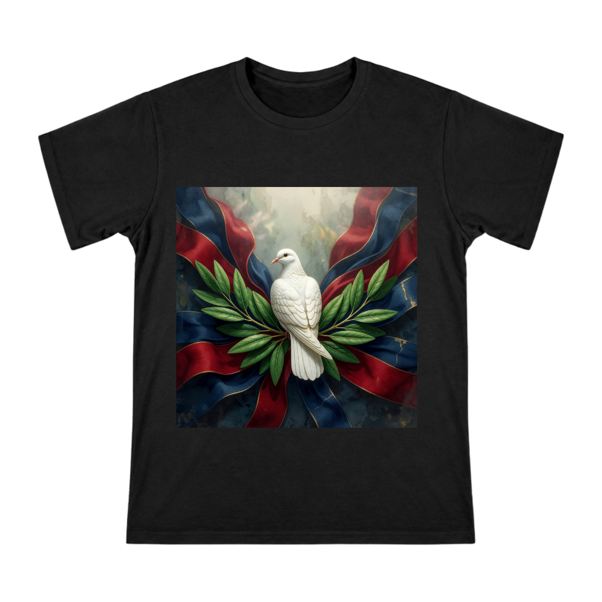 Vintage Peace Dove Illustration Men's Cotton T-Shirt front [ai-pod:4d0513036b244f2a5a7d09be248fc76b]