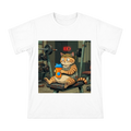Fitness Orange Cat Protein Shaker Retro Comic Men's Short Sleeve T-Shirt front [ai-pod:e01cd0cc3678d0dbe7bf97949e866c26]