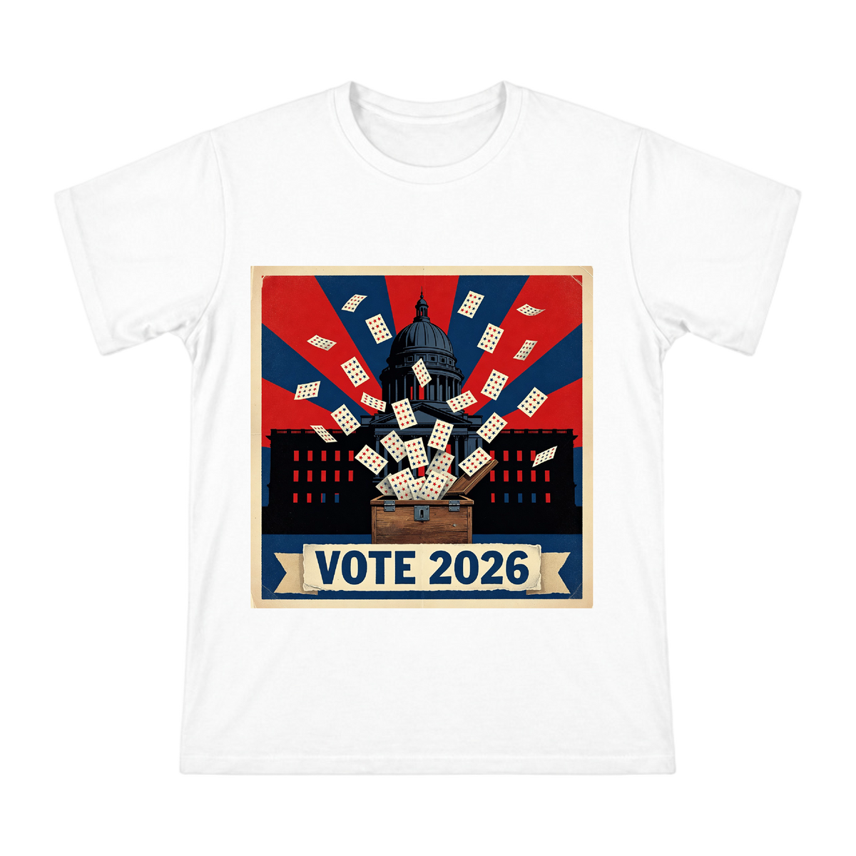 2026 Election Vintage Political Poster Men's T-Shirt front [ai-pod:6628a8894e5a15e65a9168c9a64864f7]