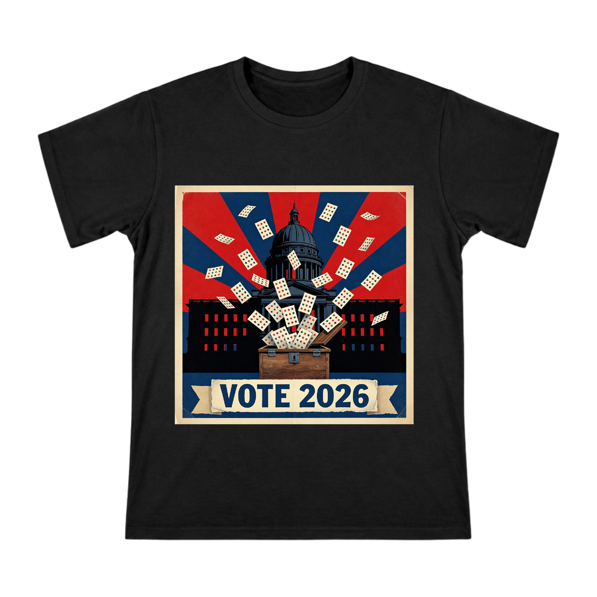 2026 Election Vintage Political Poster Men's T-Shirt front [ai-pod:16eec25484f24f84d520f53df316a9c2]