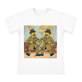 Retro Comic-Style Bumbling Detective Duo T-Shirt front [ai-pod:becadf3a7d989b3018467148c03654c6]