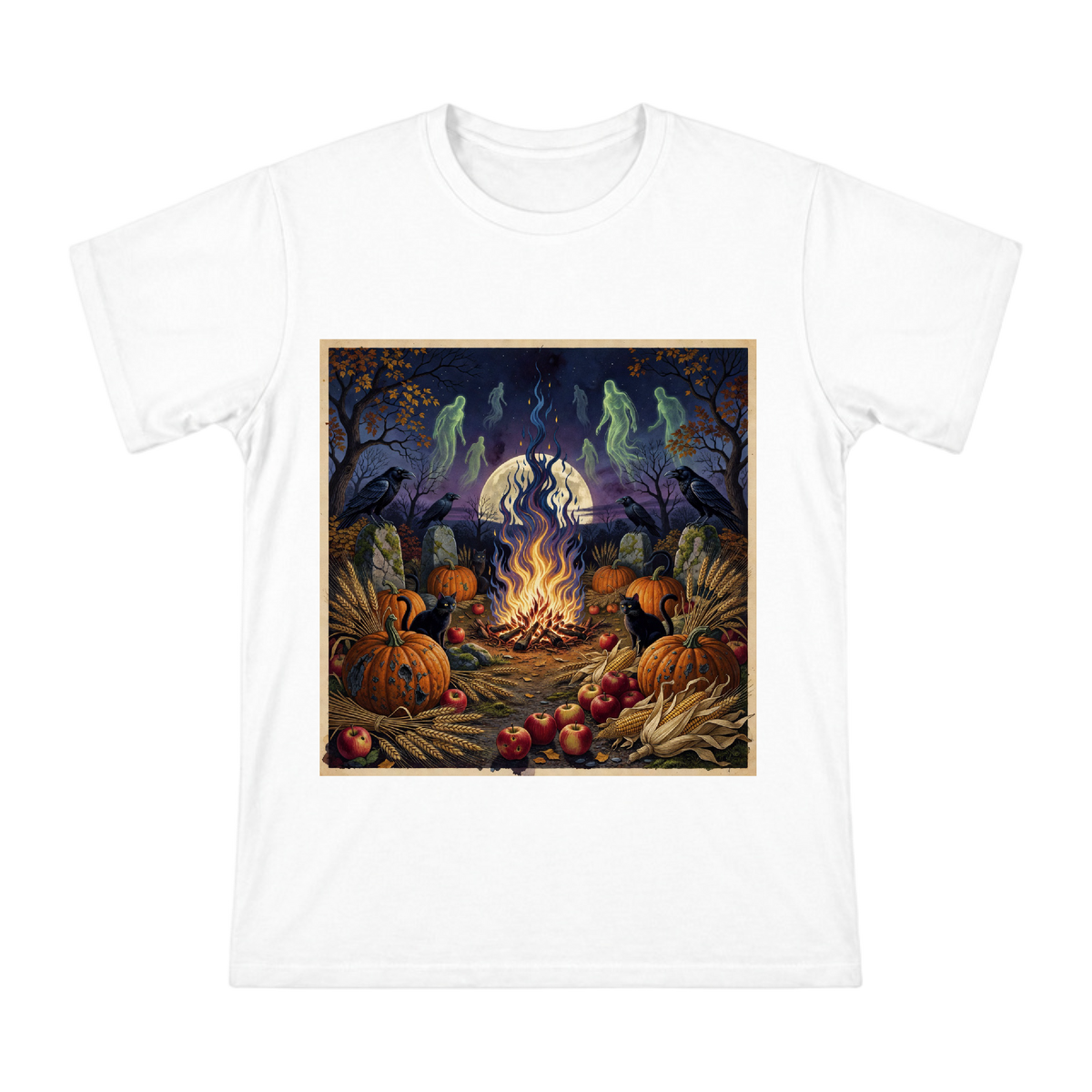 Dark Fantasy Bonfire and Harvest Festival Men's Short Sleeve T-Shirt front [ai-pod:711fcbc0b22ad8cb3cce278e59abd94d]