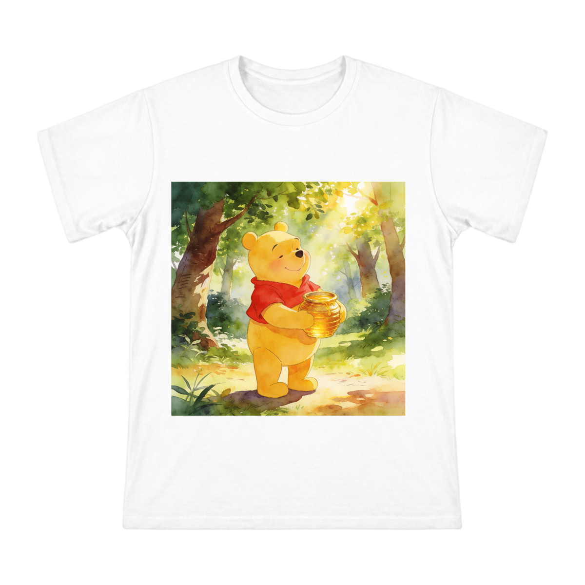 Watercolor Winnie the Pooh Honey Jar T-Shirt front [ai-pod:5d807e7b4a5a71e2e76b201dd946b77f]