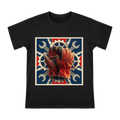 Vintage Industrial Red Work Gloves on Men's Heavyweight Cotton T-Shirt front [ai-pod:7579567aaebf565430bfc3268b69c2bc]