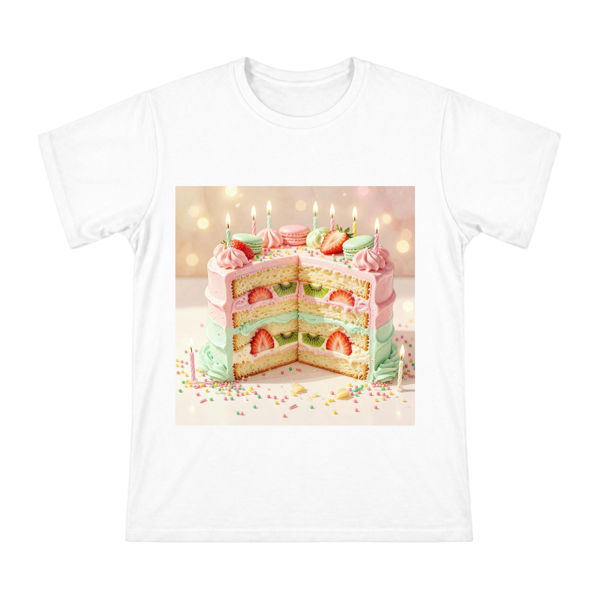 Sliced Birthday Cake with Fruit Filling Men's Cotton T-Shirt front [ai-pod:d6e74b5c9891e0eafab709a0dee41d11]