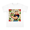 Vintage Comic Power Pope Muscle Sailor Print Men's Short Sleeve T-Shirt front [ai-pod:dd04d64be83d136b714b56dbb4ccadd2]