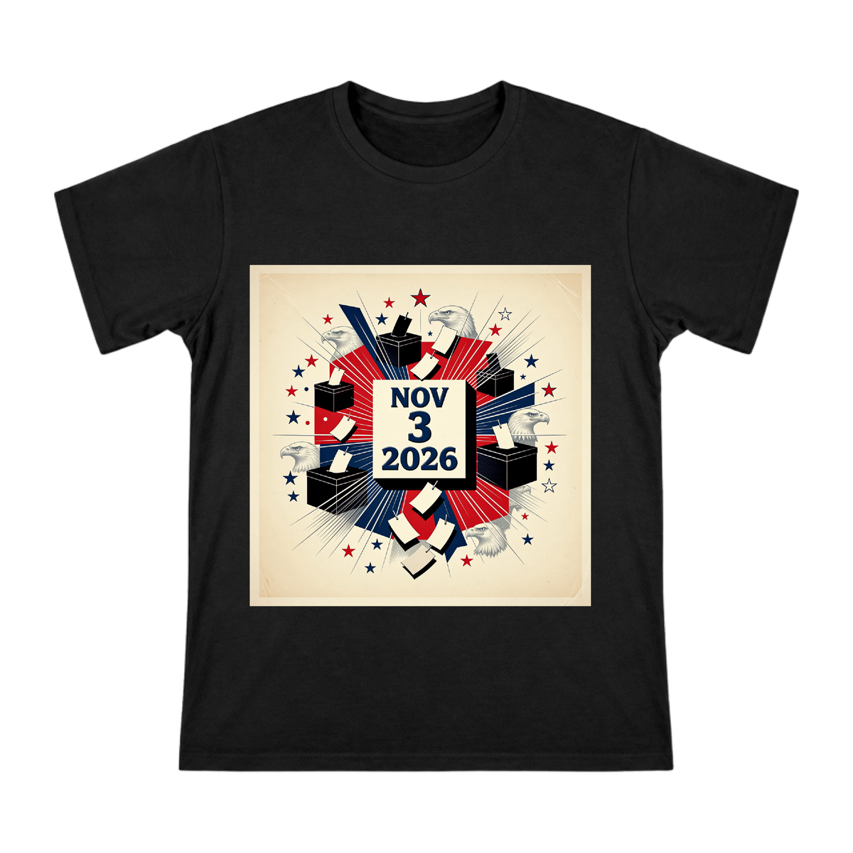 2026 US Election Day Vintage Poster Men's Short Sleeve T-Shirt front [ai-pod:7e38a93dd5554f208e1730d4c6470392]