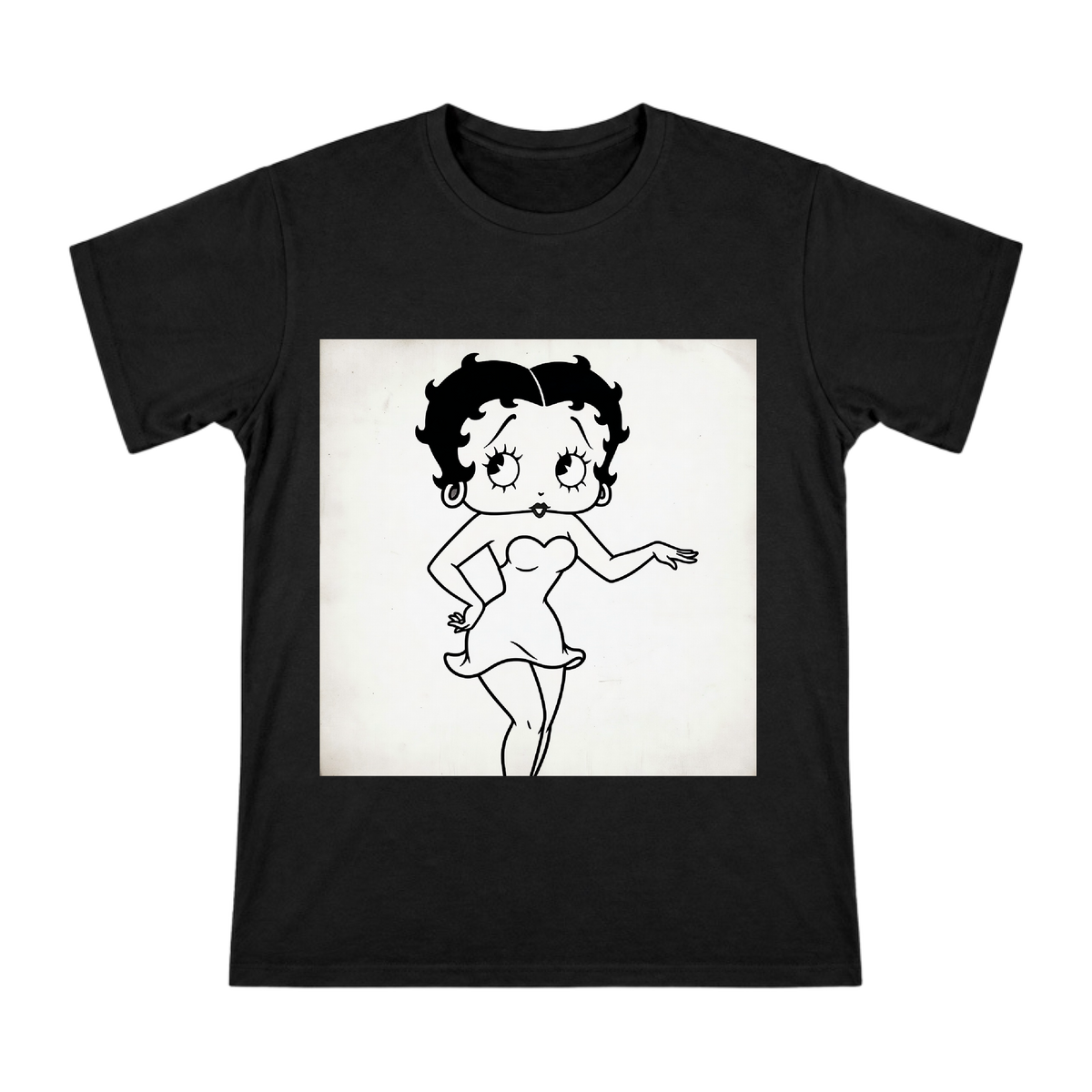 Betty Boop Vintage Jazz Age Line Art Men's Short Sleeve T-Shirt front [ai-pod:b8e50ed231a208c02d4476f8811a586a]