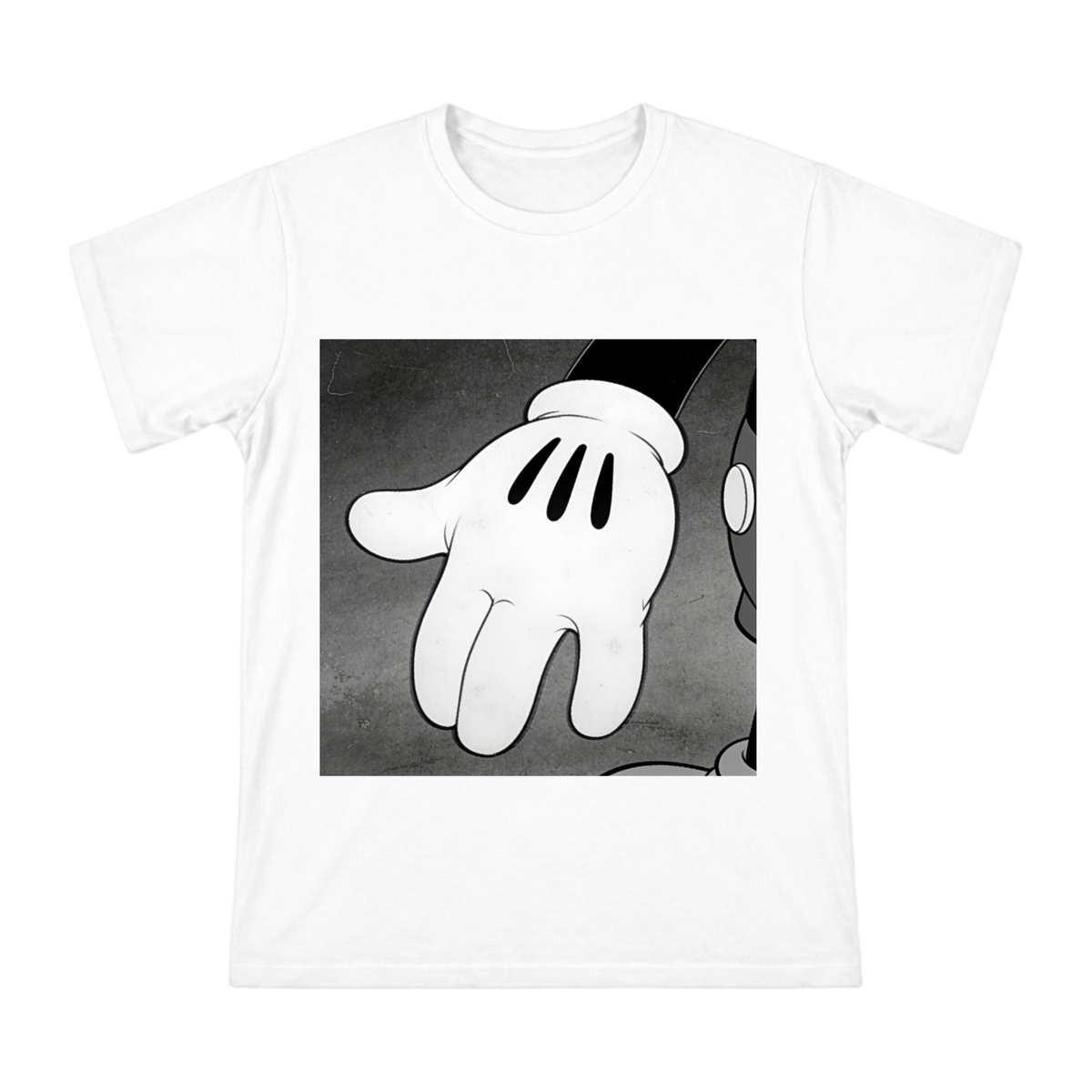 Vintage Minnie Mouse Gloves Men's Custom Print Cotton T-Shirt front [ai-pod:f458c176b80177d002d237f9e773a637]