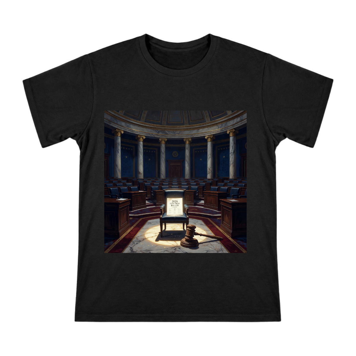 2026 Election Ballot and Gavel Art Men's Short Sleeve T-Shirt front [ai-pod:a751a2eb26c0af48f5fcfa38ffc6b104]