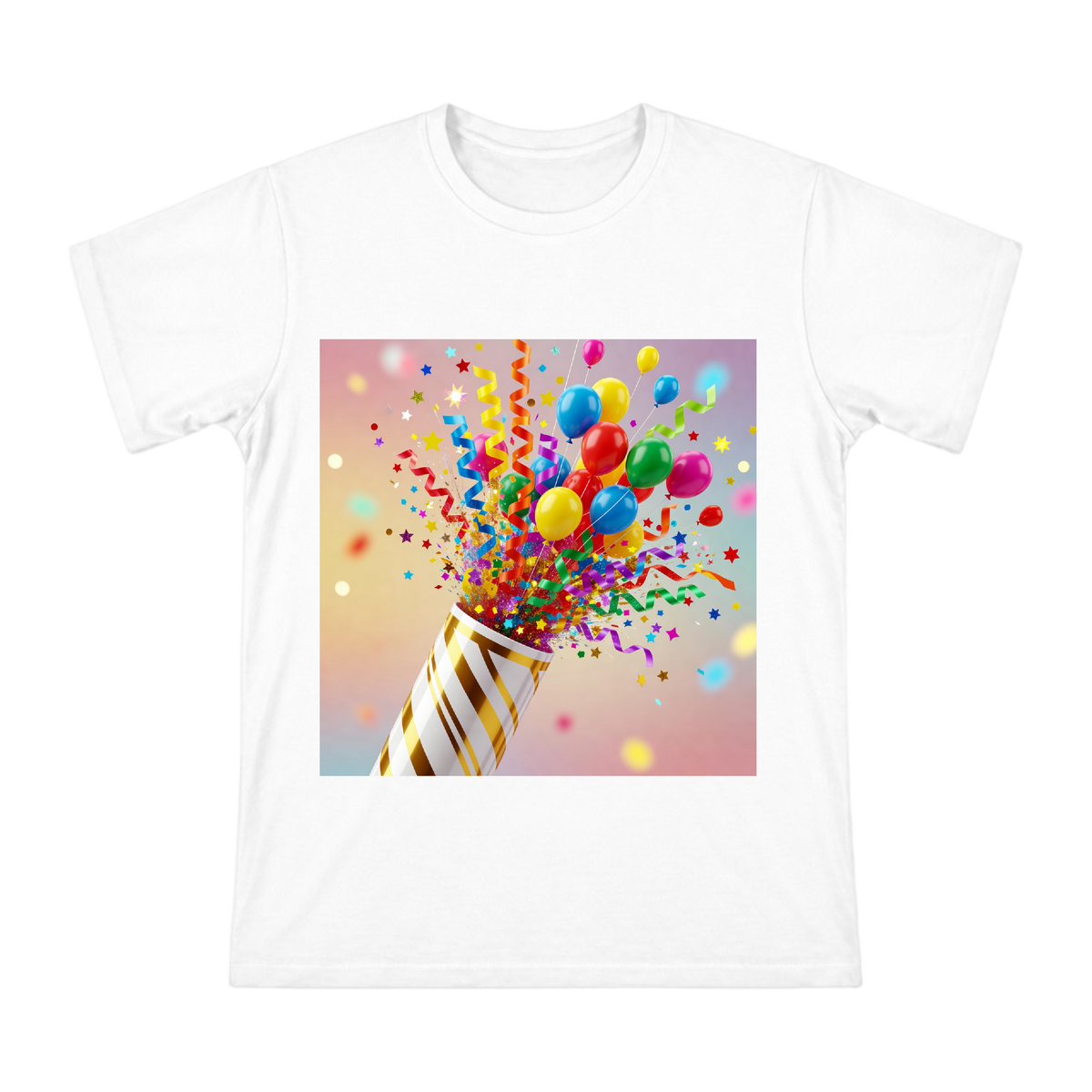 Colorful Birthday Party Popper with Confetti and Balloons Men's Short Sleeve T-Shirt front [ai-pod:896f70166700735a849f6b103d8fbe00]